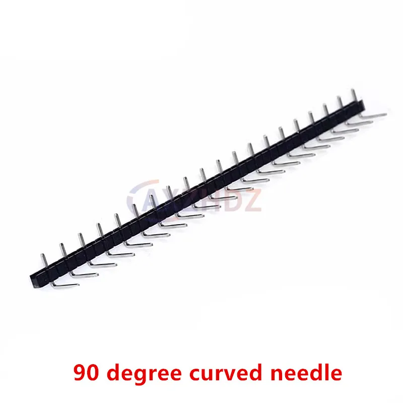 5 шт. 5,08 мм гнездовые и мужские разъемы, однорядные, 1x20-контактные, прямая игла, изогнутая на 90 градусов игла с шляпой 5,08 мм 1*20P