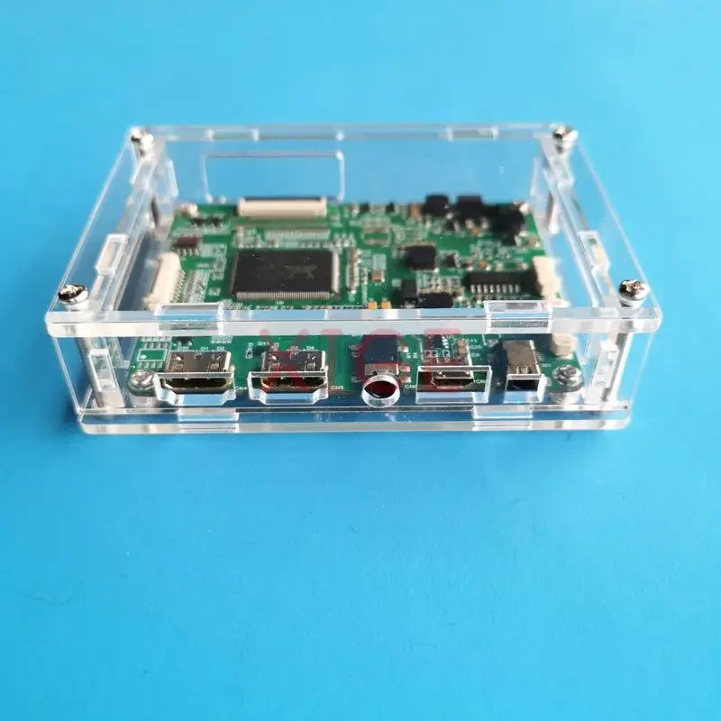 EDP2H العمل مع 2Mini HDMI-متوافق مع EDP LED وحدة تحكم LCD سائق اللوحة الأم حافظة أكريليك شفافة صندوق حماية عدة