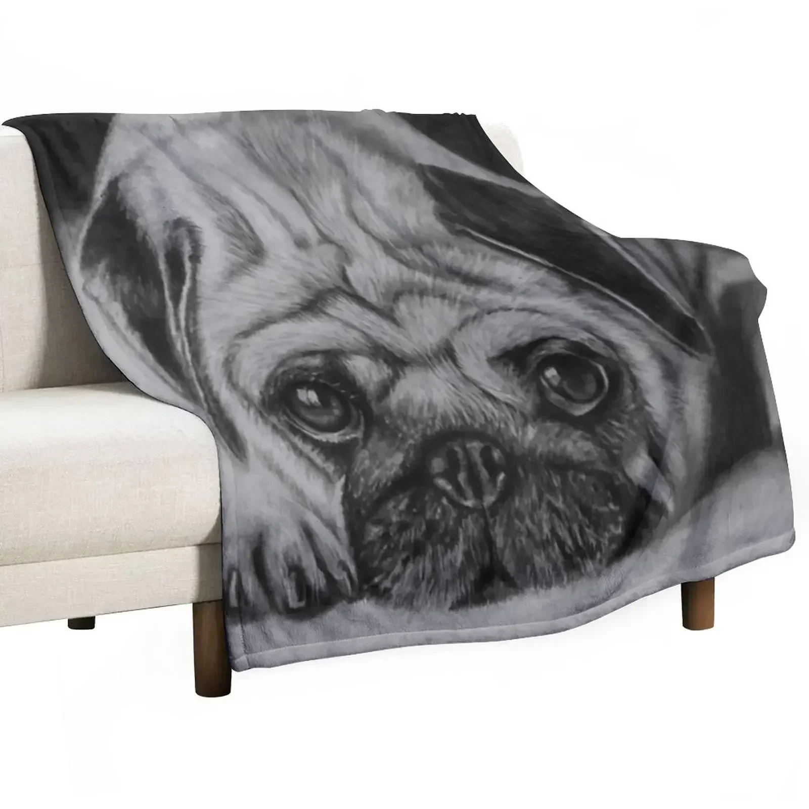 

pug funny cute design Throw Blanket sofa bed cosplay anime Summer Beddings Blankets