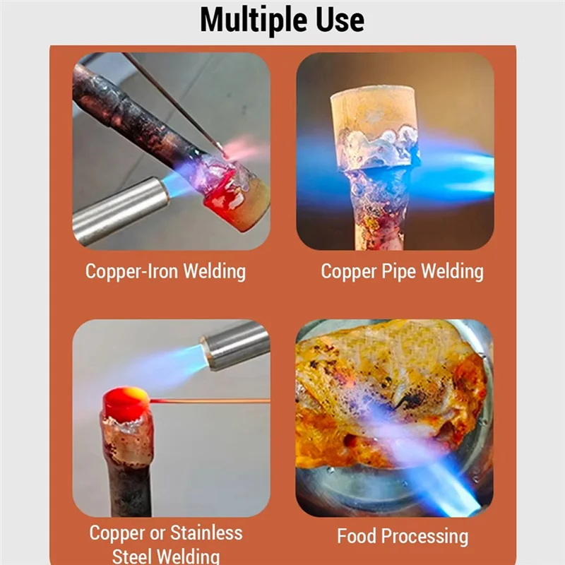 ABMI-Propane Torch Head, High-Intensity Trigger Start Gas Torch For Soldering, Brazing, Welding - Efficient And Versatile,
