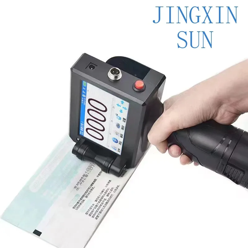 12.7mm mineral water bottle expiry date printing machine    Packaging handheld inkjet printer with positioning plate