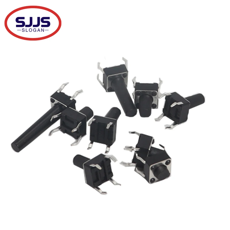 

【50-10 шт.】Кнопочный сенсорный переключатель 6x6x4,3 5 6 7 8 9 10 11–30 мм кнопка DIP4-контактный сенсорный светильник DIP4Кнопочный переключатель микродействия swi