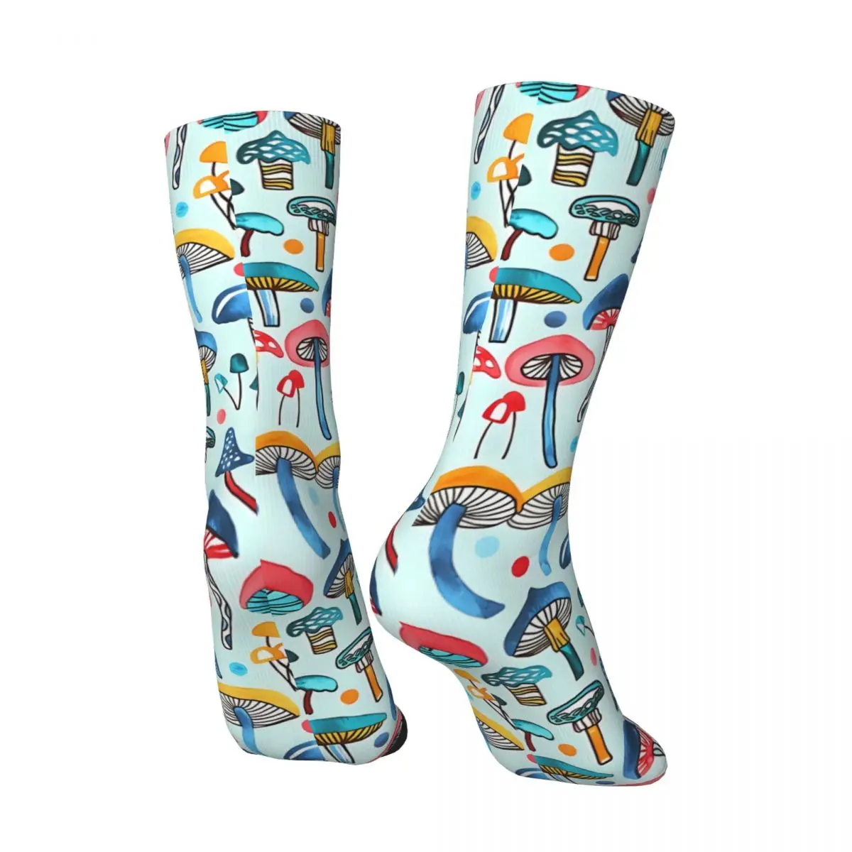 Retro Alice's Mushrooms Men's Socks Mushroom Unisex Street Style Pattern Printed Crazy Crew Sock Gift