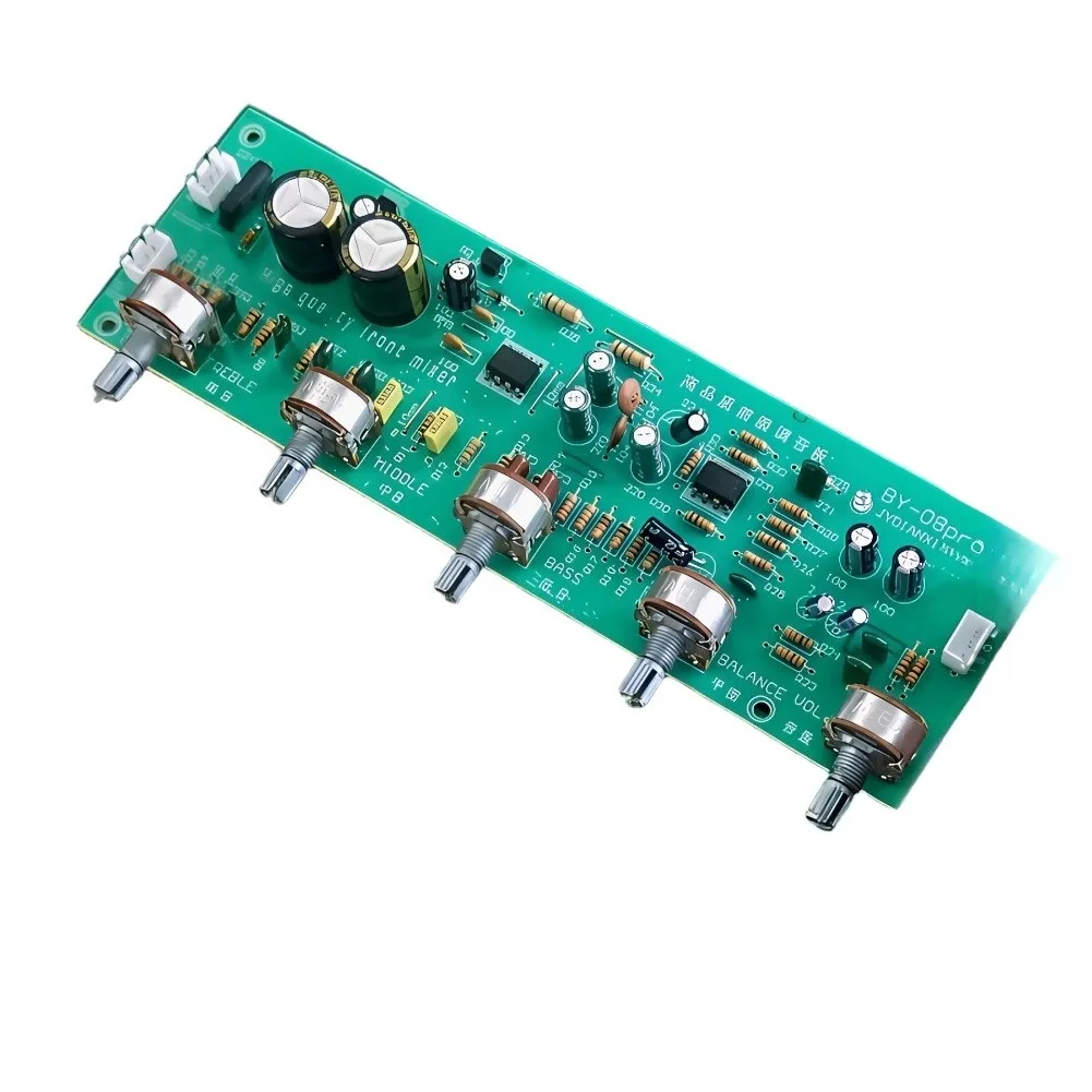 Green PCB Audio Preamp Module With Volume Bass Treble Control For Home System DIY Electronics Project Kit
