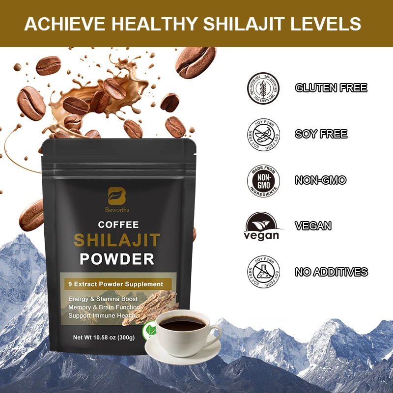 Beworths Pure Himalayan Shilajit Resin Supplement Original Shilajit for Memory and Brain Function Energy Support For Adults