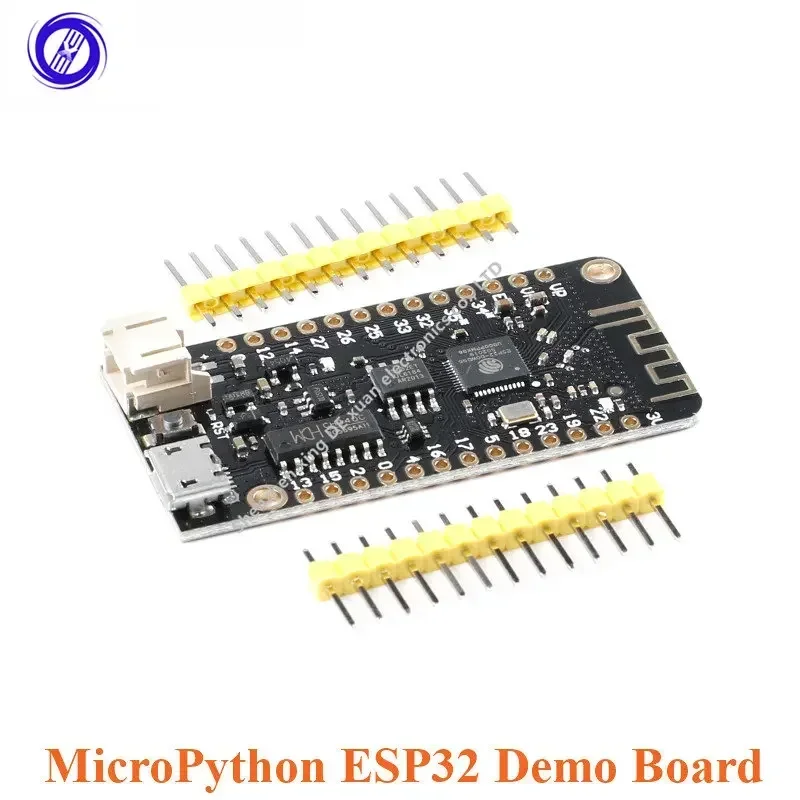 1pcs ESP32 Development Board Demo Board Rev1 Wifi Wifiless Module 4MB Flash MicroPython Micro USB Lithium Battery Interface