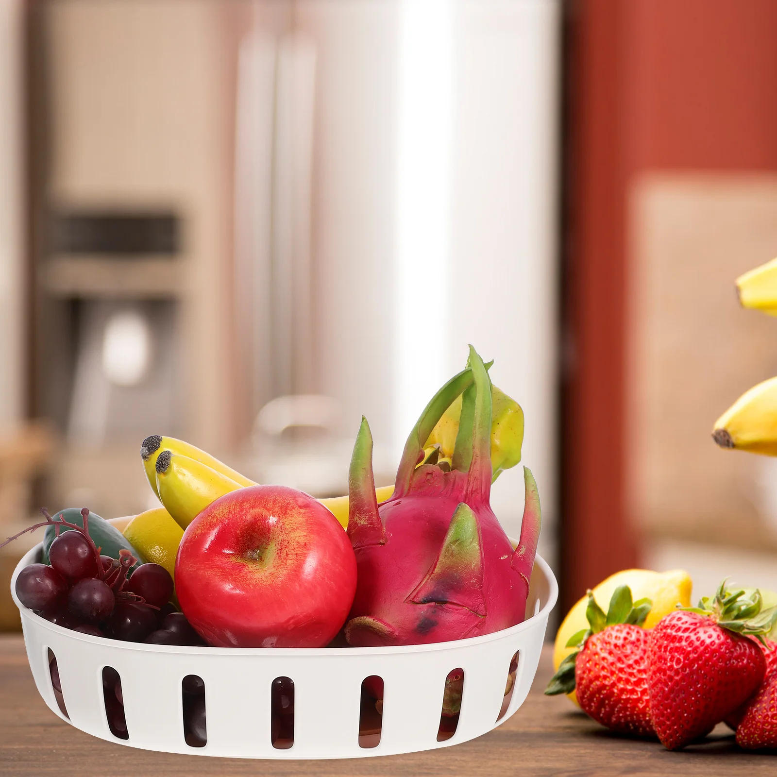 

Large Capacity Fruit Basket Drainage Snack Basket Decorative Fruit Bowl for Kitchen Counter and Living Room Snack Container