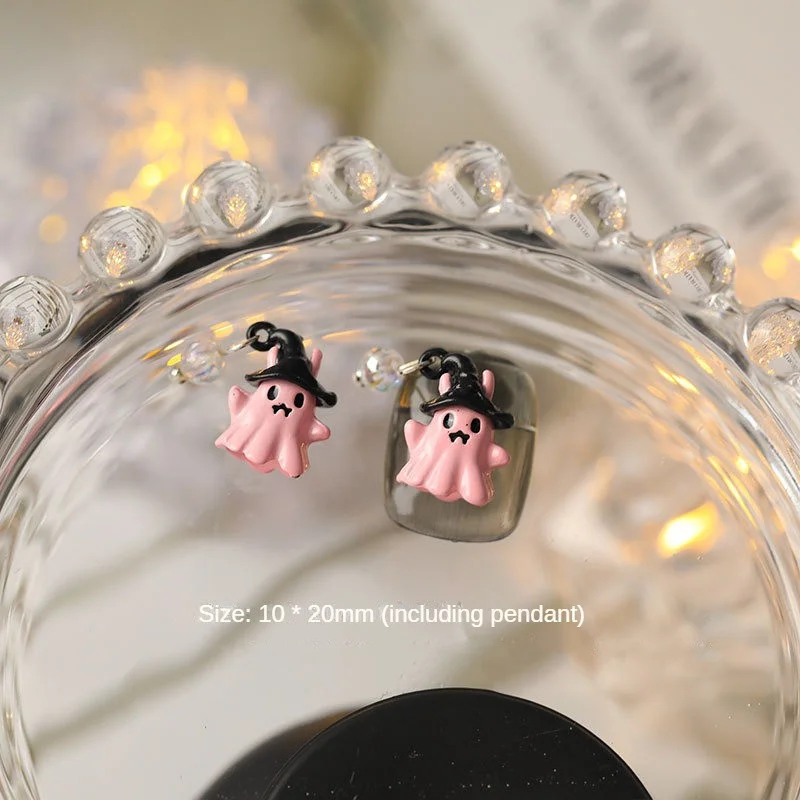 20/10/5/3/1PCS New Halloween Nail Art Decoration Funny Cute Little Ghost Is Not Easy To Drop Nail Art Accessories Halloween