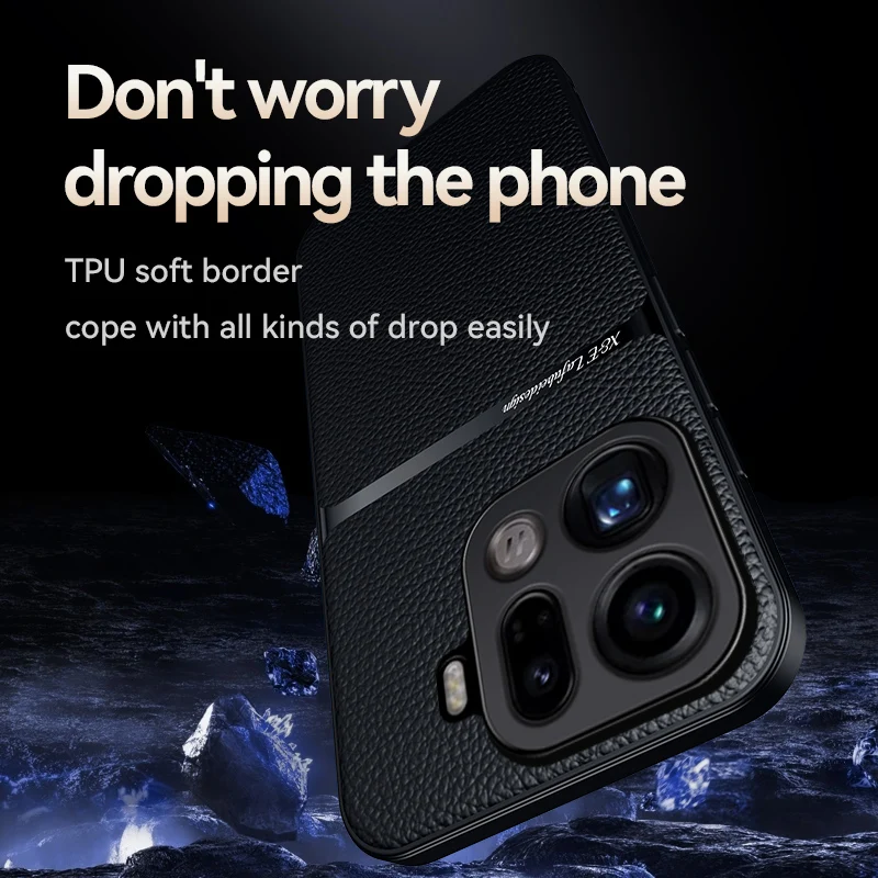 حافظة لهاتف OPPO Find X9 X9 Pro من جلد البولي يوريثان المغناطيسي + حافة من البولي يوريثان رفيعة للغاية مقاومة للسقوط غطاء حماية للكاميرا لـ Find X 9 #4