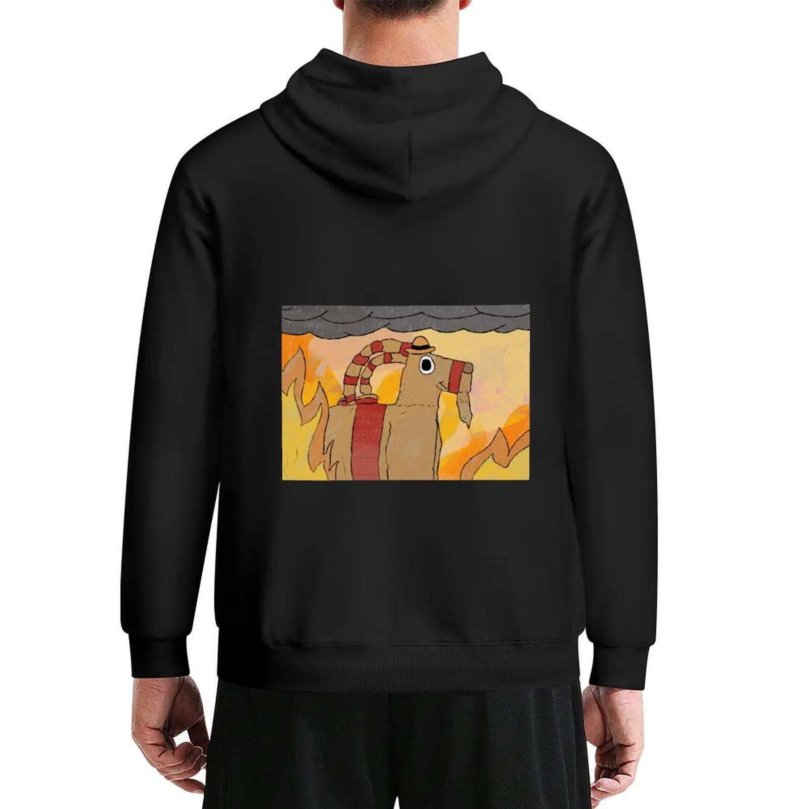 

Gvle Goat 'This Is Fine' Hoodie fashion men men's autumn clothes autumn clothes men wear hoodie graphic