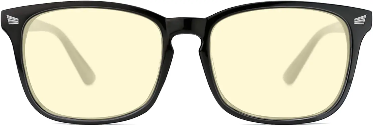 

Blue Light Blocking Gaming Glasses for Women Men, Anti Glare UV Protection, Black