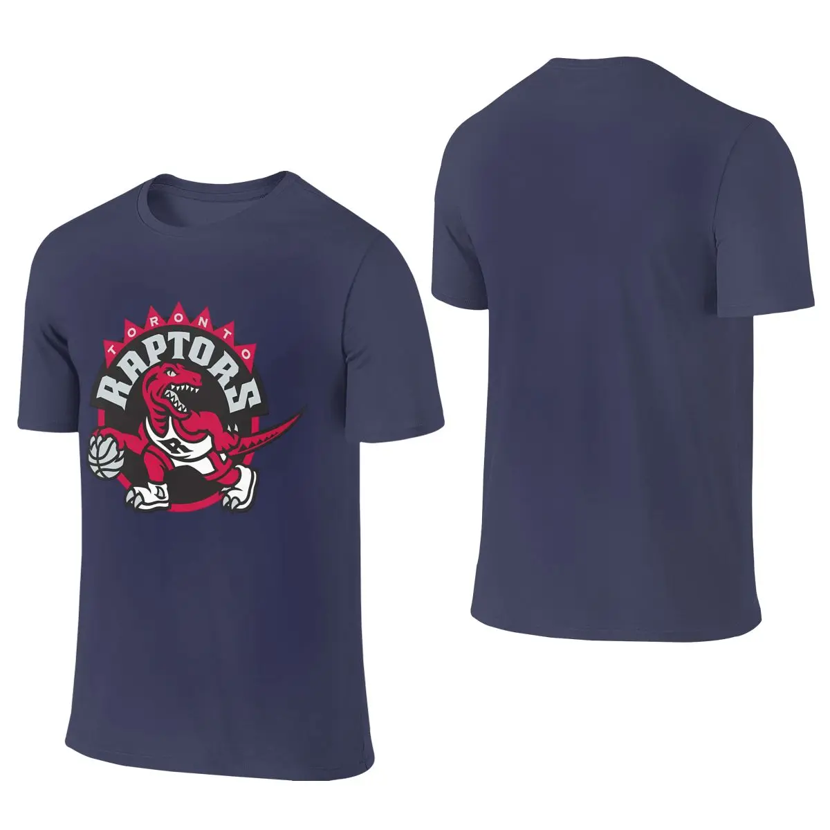 Classic Logo Raptors Of Toronto Fitted Reversible T-shirt Fresh And Casual   Men's T-shirts
