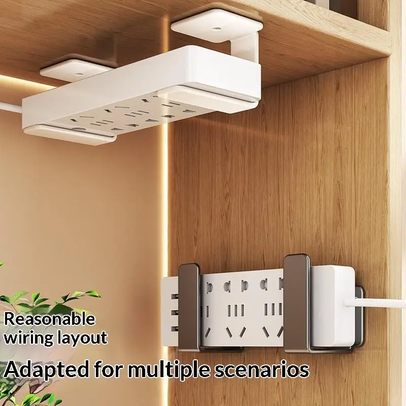 

Wall Mount Router Power Strip Holder Carbon Steel Multifunctional Wifi Placement Rack Space Saving No Drill Wall Support Bracket