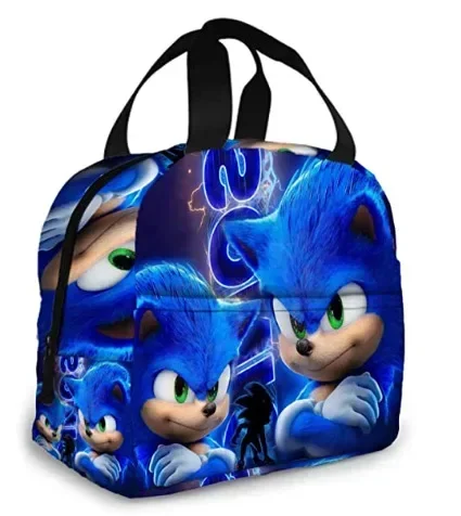 HOT Printed Hedgehog Sonic Cartoon Portable Ice Bag Children Students Insulation Lunch Bag Anime kawaii Cartoon