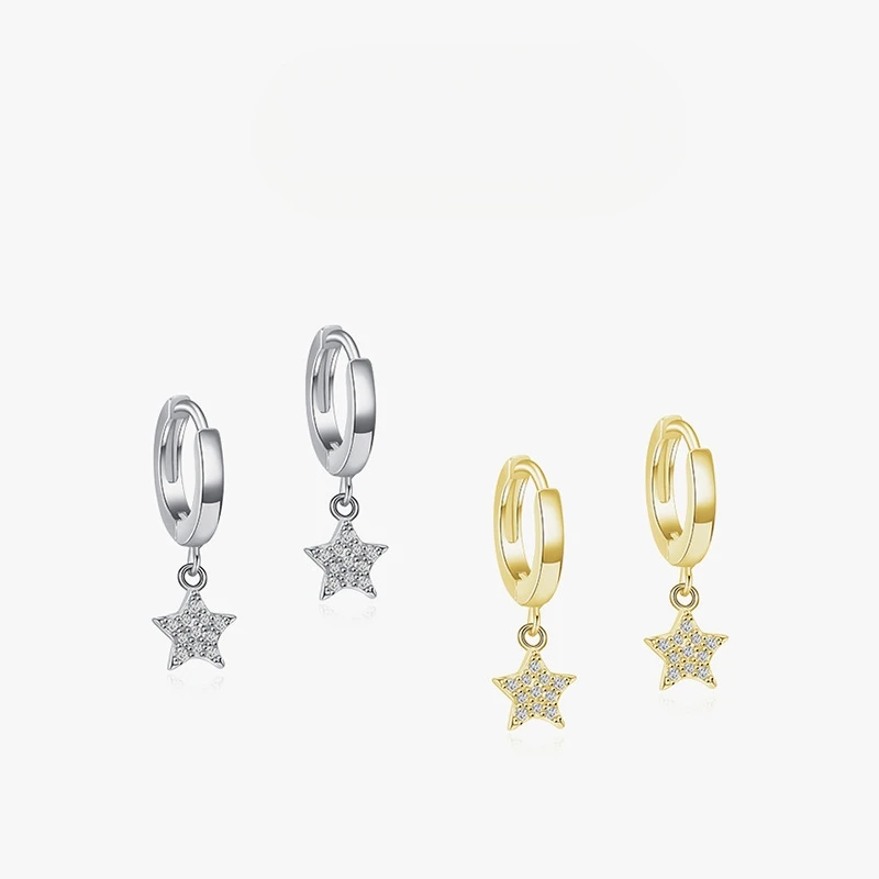 

Dawn's Jewel S925 Sterling Silver Simple Fashion Star Heart Bright Women's Earclip Earrings