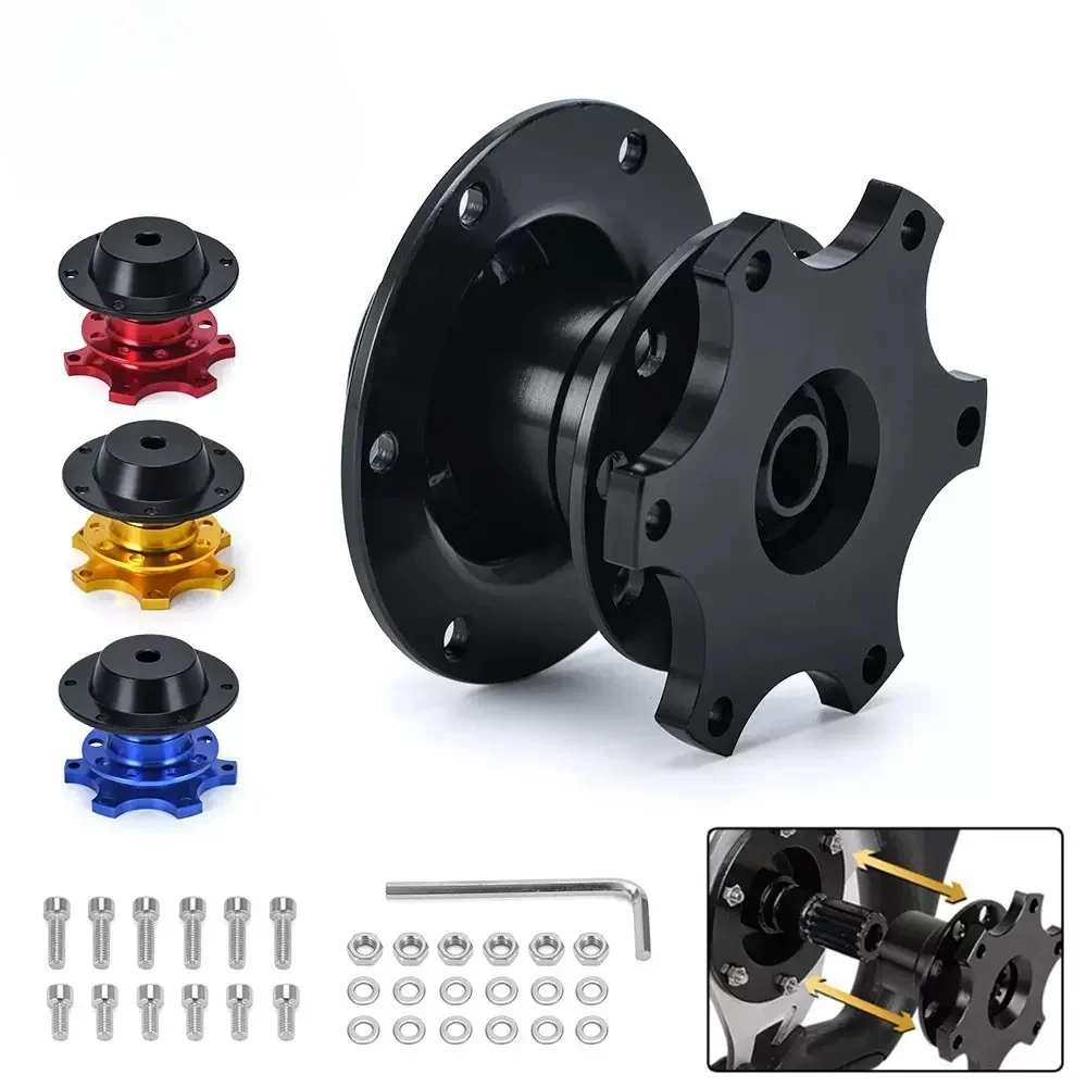 

Universal Racing 6 hole Steering Wheel Quick Release Hub Kit Wheel Hub Adapter Car Accessoriess Replace Aluminum