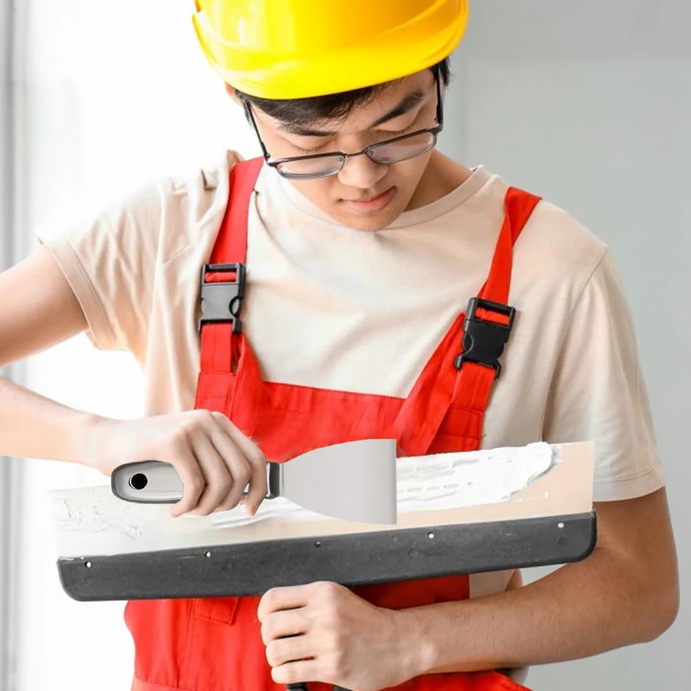 Cuchillo de masilla de acero inoxidable de una sola pieza, herramienta raspadora de pintura, raspador de masilla para parches y pintura espaciadores