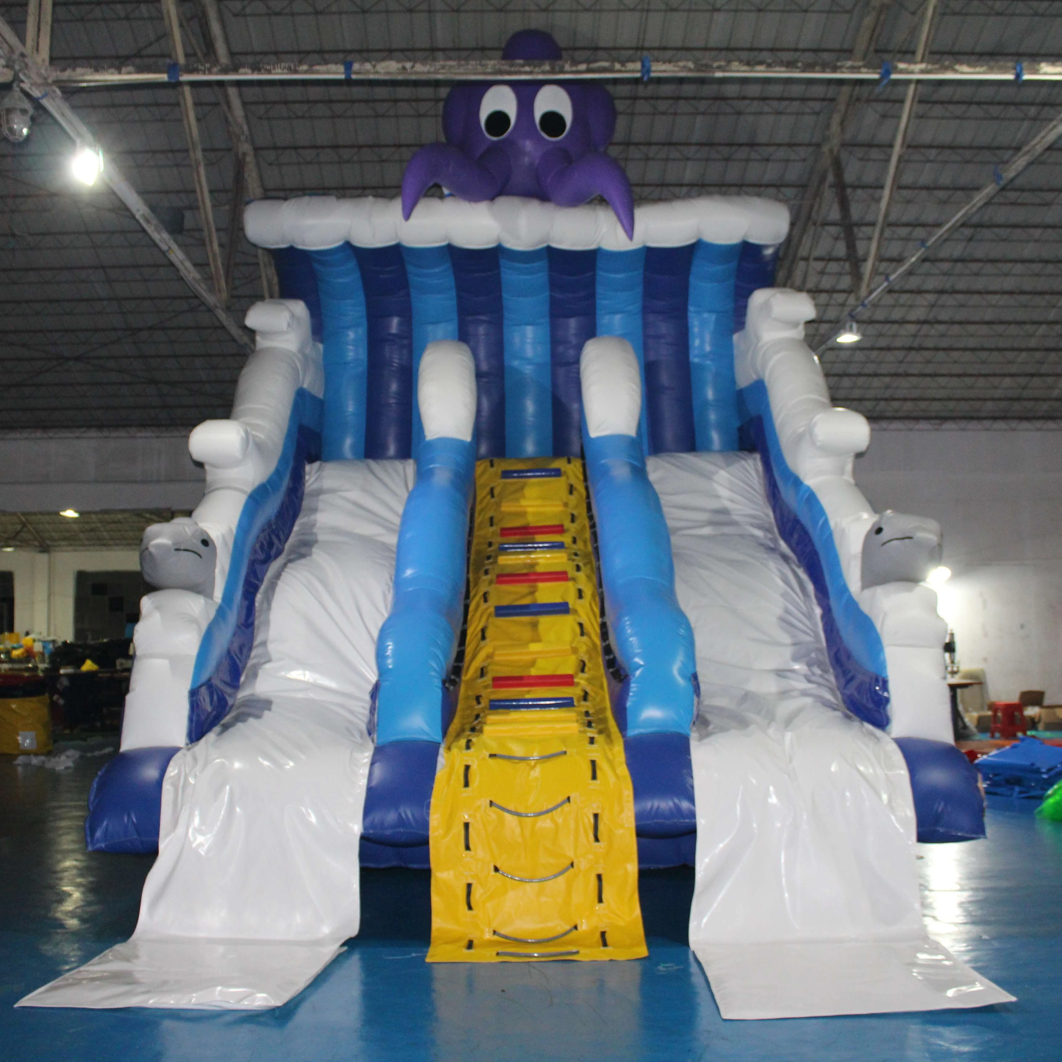 

New Design Big Inflatable Water Slide Inflatable Water Game For Adults Jumping Castle With Slide And Pool Bouncy House With Pool