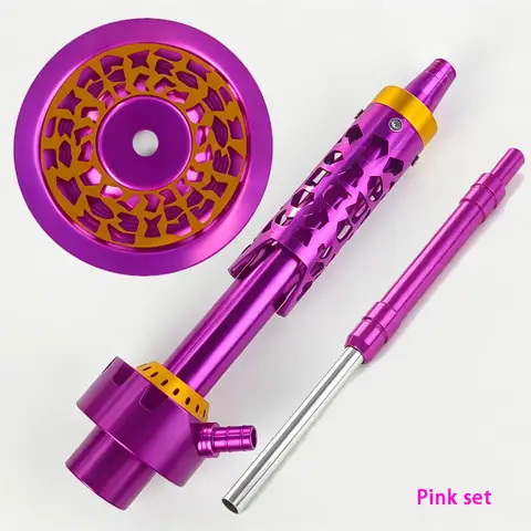 30CM Arabic Shisha Hookah Pipe 1 Hose Set With Tray Silicone Hose Gift Box Middle Eastern Style Without Glass Vase