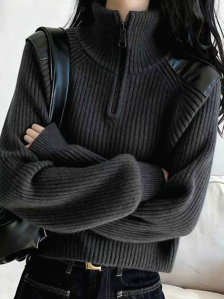 

Уникальный вязаный свитшот в корейском стиле, весна 2026, женский премиум-топ, легкий, красивый, для повседневной носки, ветрозащитный