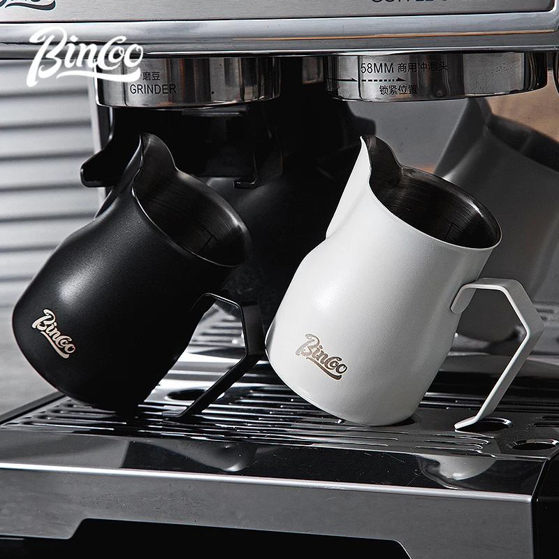 Bincoo Espresso Milk Tank 304 Stainless Steel Professional Big Belly Milk Cup 450ml Latte Art Tank Milk Foam Cup