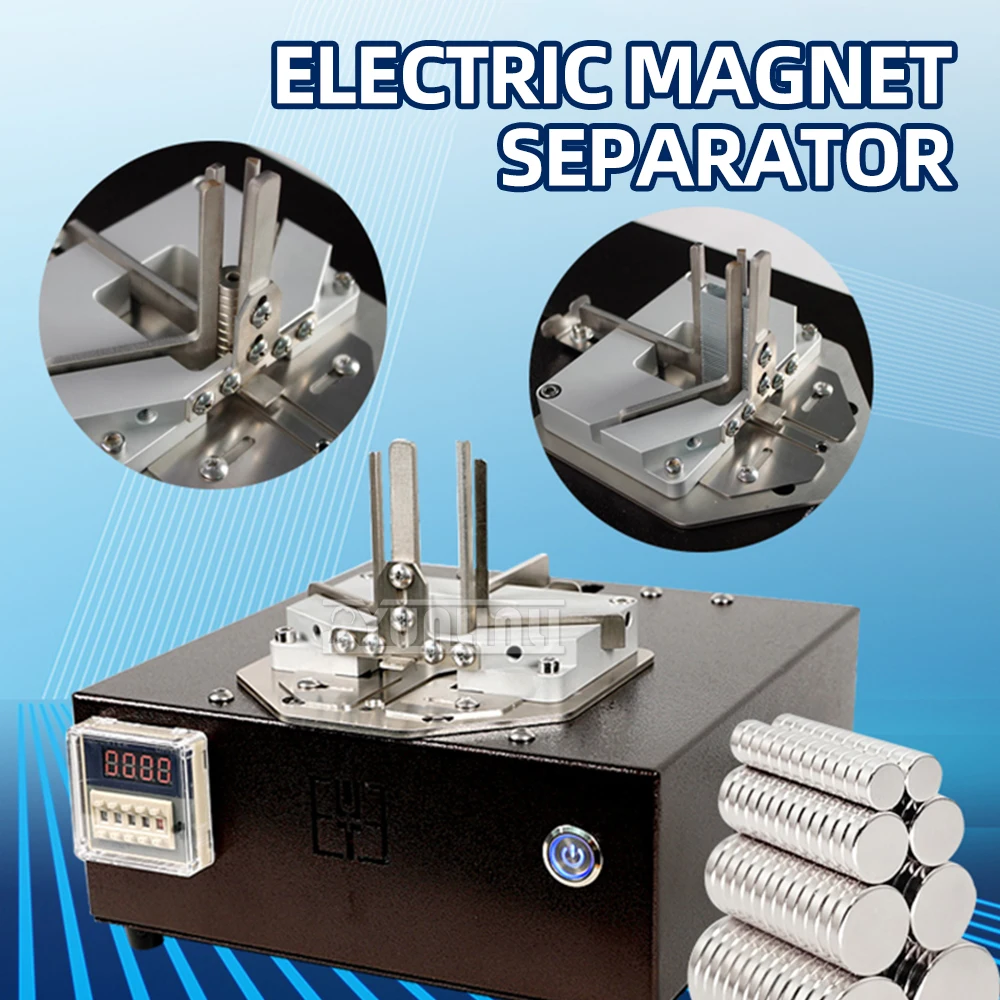 Air electric magnet separator efficiently automatically strong and weak magnet separator round square v shape