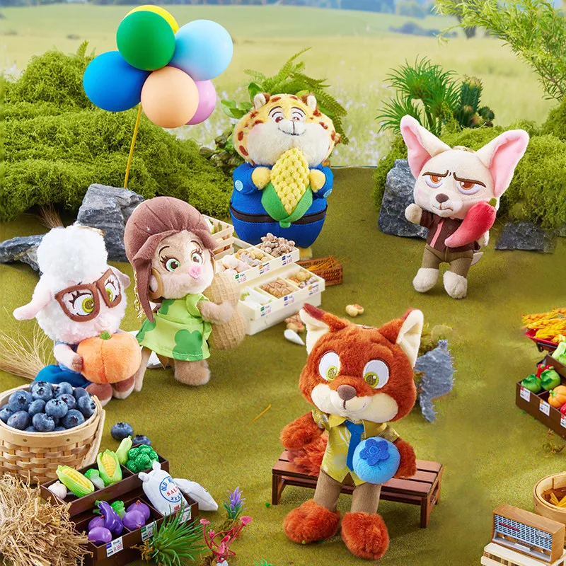 

Официальный плюшевый брелок Disney «Зверополис: Осенний базар» с Ником и Беллвейтером, милый мягкий кулон для подарка на Новый год или день рождения