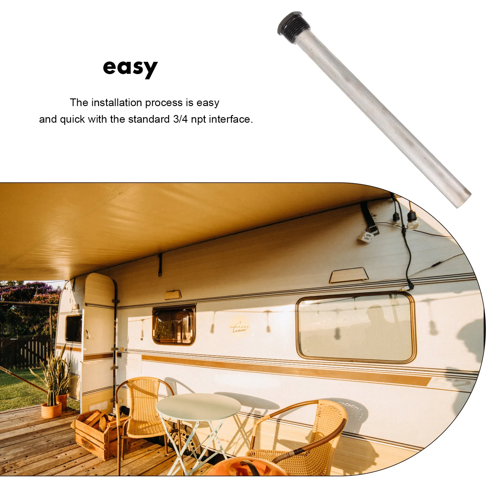 

Анодный стержень для водонагревателей RV из магниевого сплава с силиконовым покрытием, долговечная защита, анод для водонагревателя