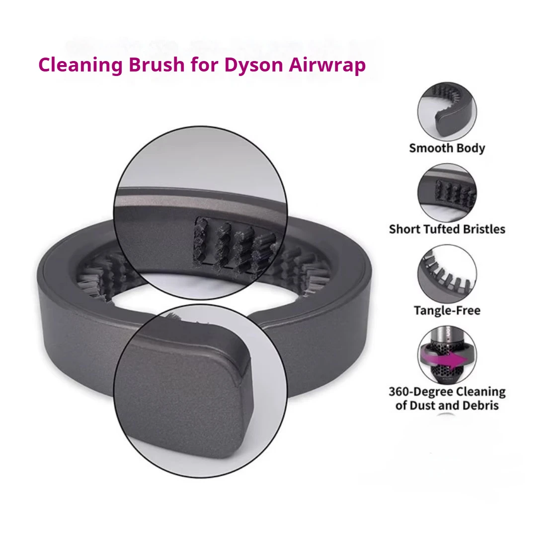 For Dyson Airwrap Filter Cleaning Brush HS01/05 Filter Cleaning Attachment Portable Dust Proof Accessories ABS Material Brush image 2