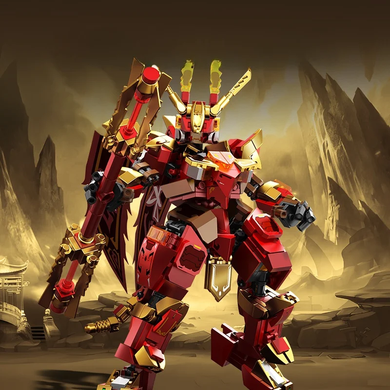 

Mengbao Assembly Robot Transformer Warrior King Kong Battle God Model Building Blos Eonal Toys for Boys