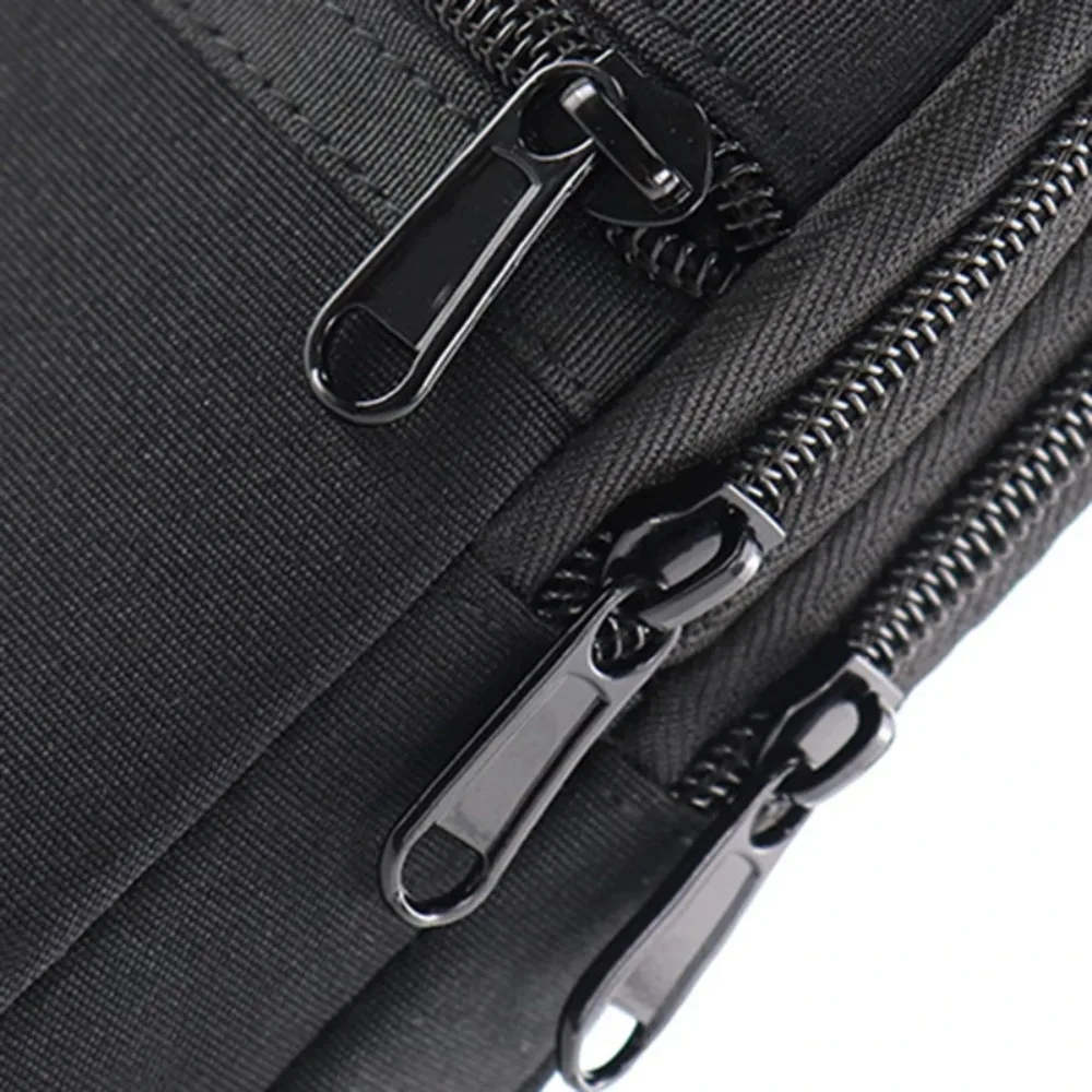 

New Waterproof Waist Bag Purse Double Layer Solid Color Men Phone Pouch Oxford Camping Hunting Bag Outdoor
