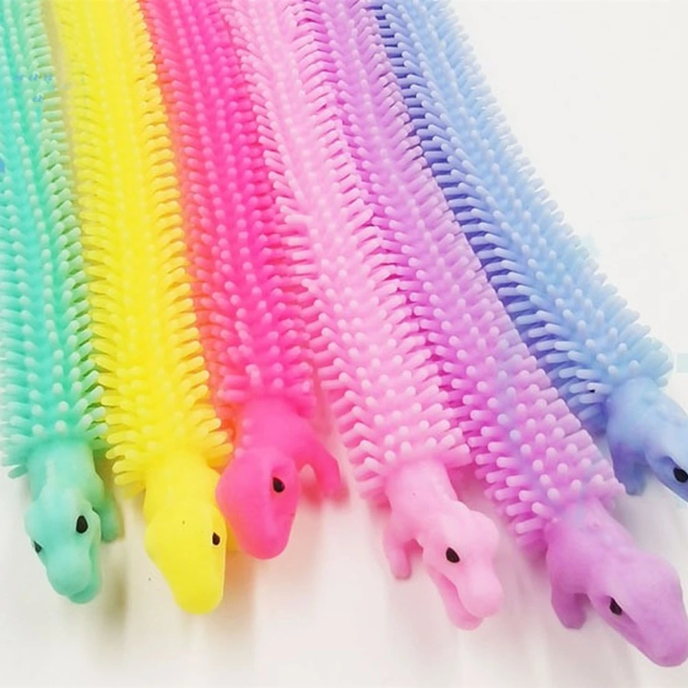 5PCS Worm Noodle Stretch String TPR Rope Anti Stress Toys String Fidget Autism Vent Toys Decompression Toy