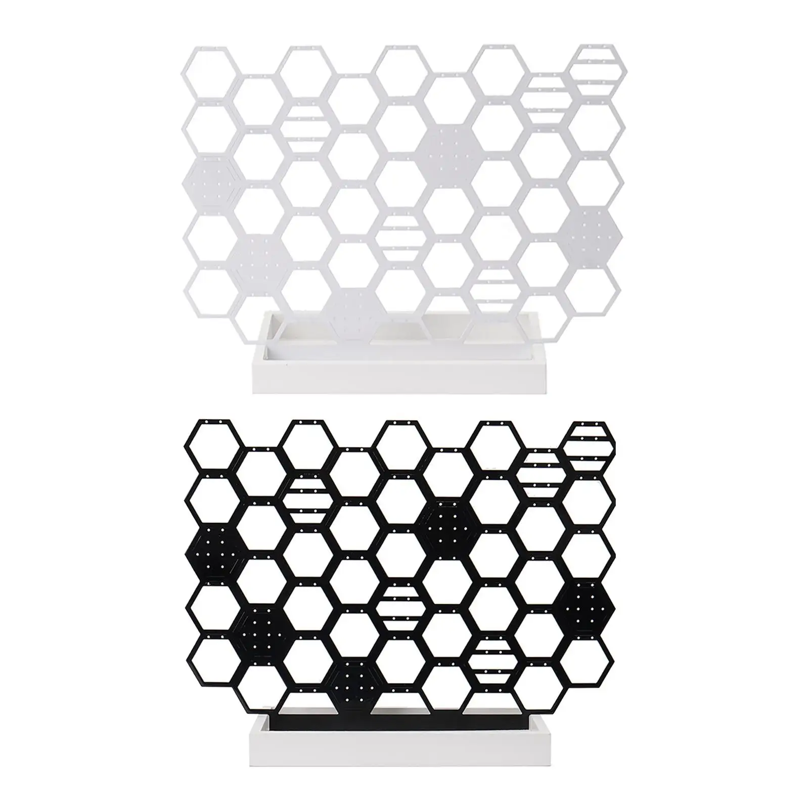 Earring Display Stand Honeycomb Shaped Metal Towers for Showcase Store Teens