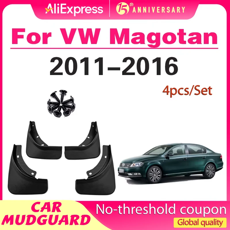 

For Volkswagen VW Magotan / Passat B7 2011 2012 2013-2016 Fender Mudflaps Splash Guards 4Pcs Mudguard Mud Flaps car Accessories