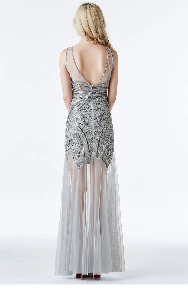 1920 Retro Hochzeitskleid Abendkleid Brautjungfernkleid Abend