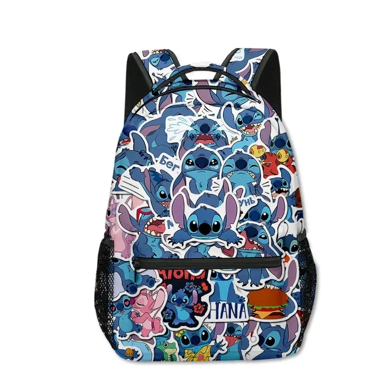 Stitch Primary School Student Anime Backpack Cartoon Large Capacity School Bag Printing Anime Kawaii Cartoon School Bag Mochila