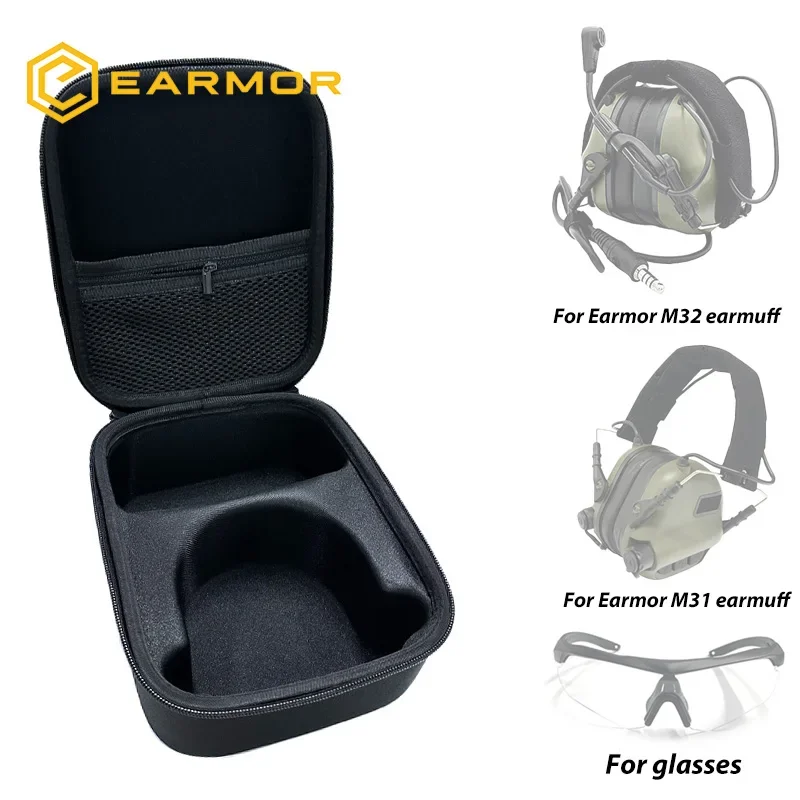 EARMOR Tactical Headphone Hard Storage Case, Portable Lightweight Headphone Case, Waterproof M31/M32/ M31H/M32H Headphones