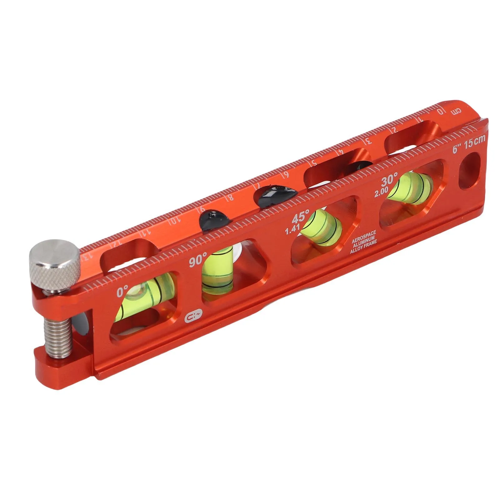 

Линейка пузырькового уровня 6 дюймов, 15 см, 0, 30, 45, 90 градусов, 4 пузырьковые флаконы, метрическая имперская шкала, сильная магнитная линейка уровня