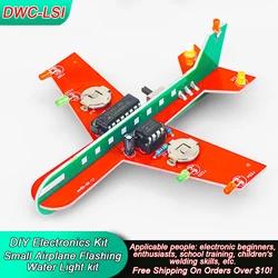 DIY Electronic Kit Small Airplane CD4017 Flow Lamp Welding Practice Electronic Science Assembly Kit Flashing LED PCB