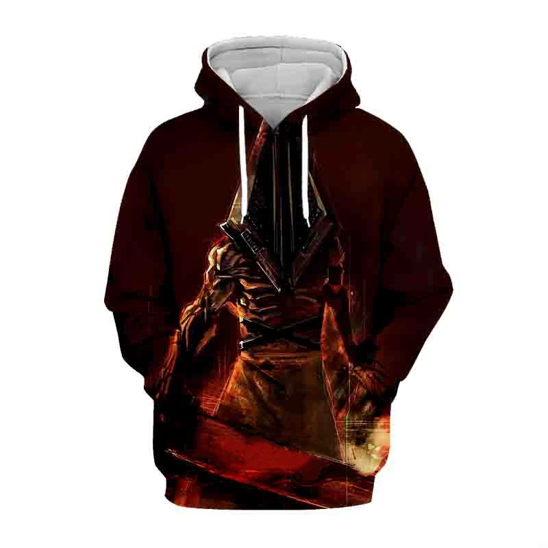 Horror Game Silent Hill 3D Print Bluzy Mężczyźni Kobiety Streetwear Ponadgabarytowe bluzy z kapturem Męskie swetry Dres Odzież męska