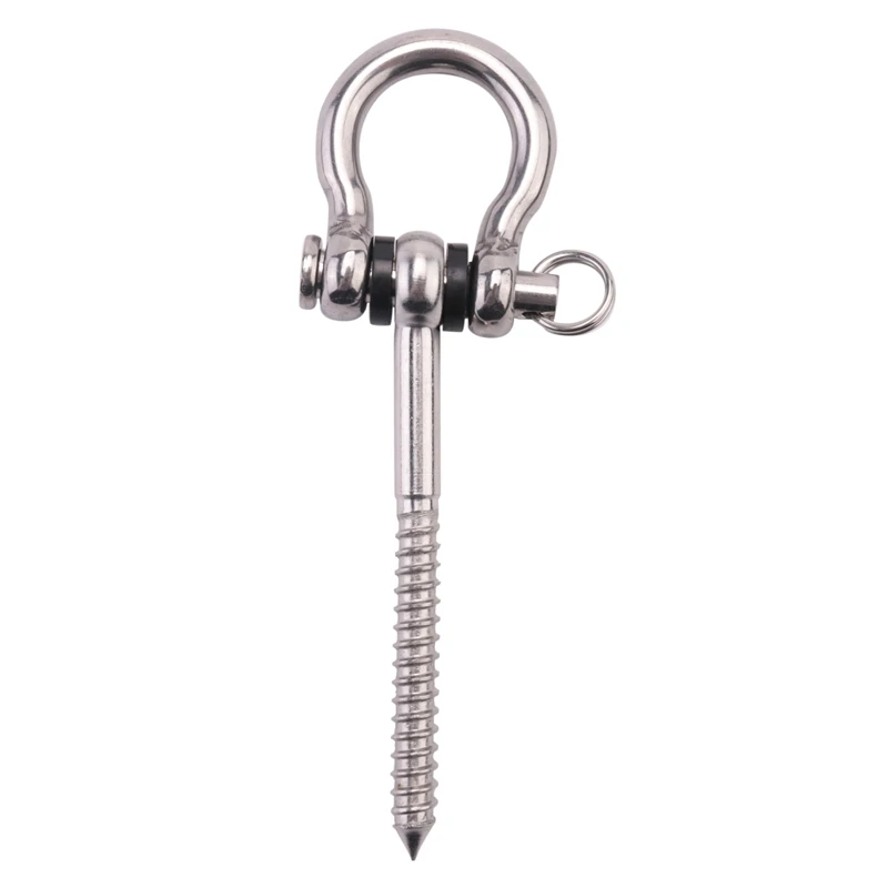 2 Pcs 304 Stainless Steel Screw Bracket Heavy Duty 180° Swing Hangers Yoga Hammock Chair Sandbag Hardware Swing Sets