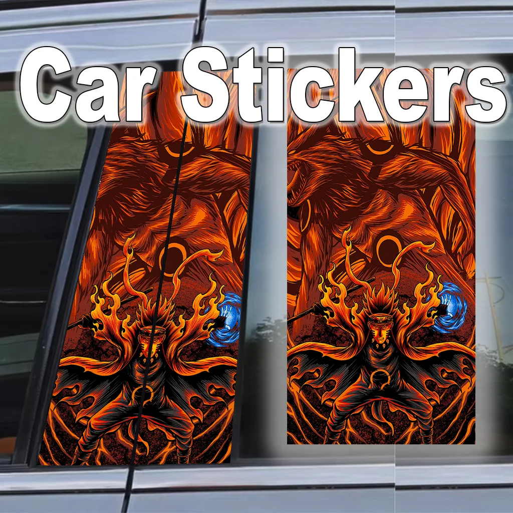 

Naruto Anime Car B Pillar Stickers Waterproof Scratch-Resistant Decal Self-Adhesive Poster Auto Exterior Gift Easy Apply Decor