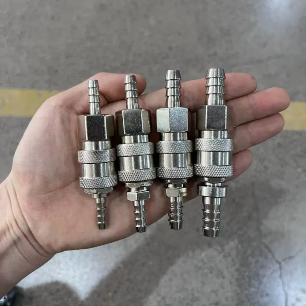 1Set European EU Type Pneumatic Fitting Connector Quick Coupler For Air Compressor Hose Barb Nozzle SH PH 6MM 8MM 10MM