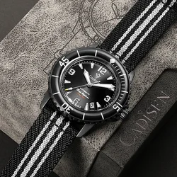 CADISEN Deep Explorer 2025 New Automatic Mechanical Watch Man Canvas Strap Wristwatch MIYOTA Luxury Luminous Waterproof Watches