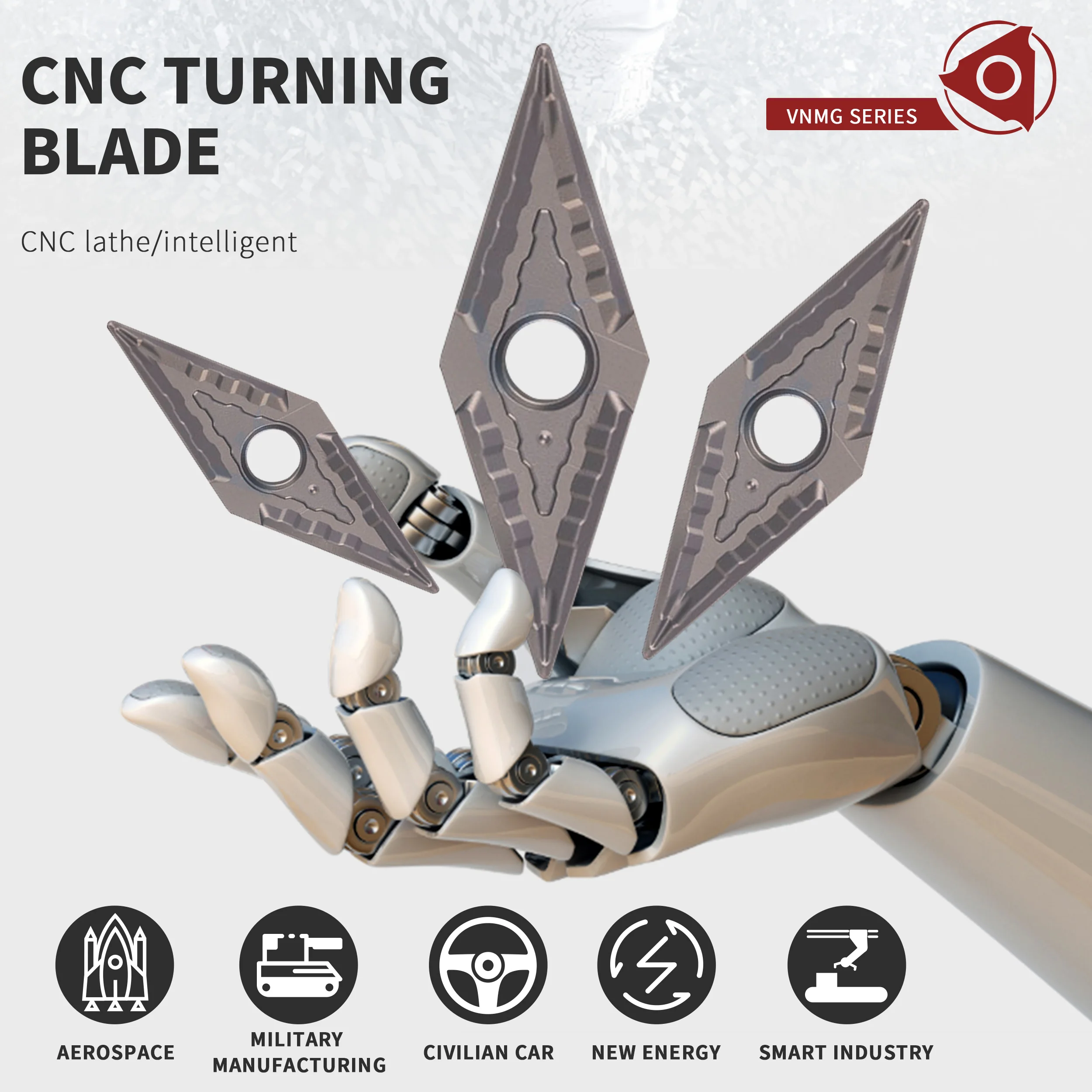 10 шт. VNMG160404-MT NK60 VNMG160408 CNC 35 ° ромб имеют отверстие металлокерамики карбидная вставка с ЧПУ Токарный станок Инструменты обработка лезвия