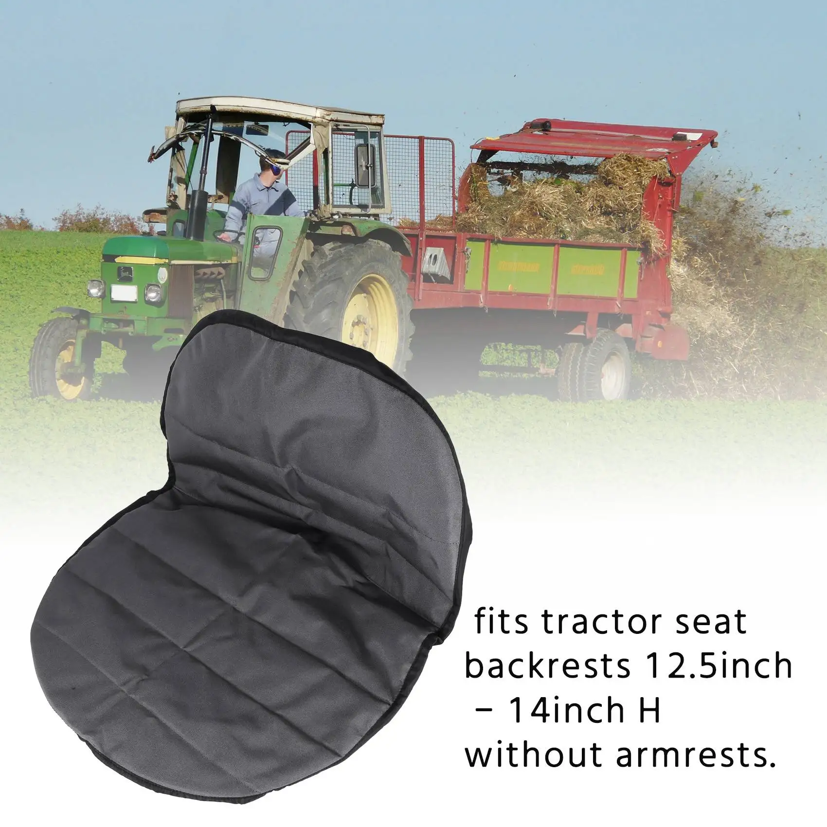 A70R-Universal Riding Lawn Mower Tractor Seat Cover Padded Comfort Pad Storage Pouch Medium