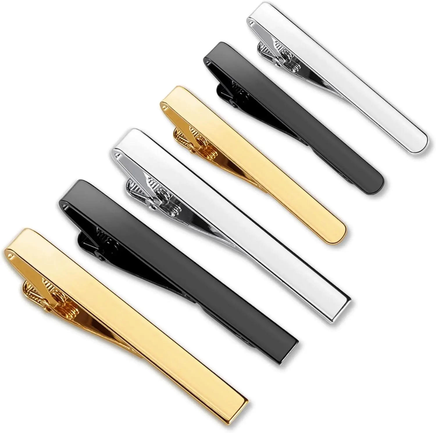 

Classic Men's Tie Clips in Gold Silver Black, Perfect Gifts for Father Lover Friends at Xmas Wedding Party