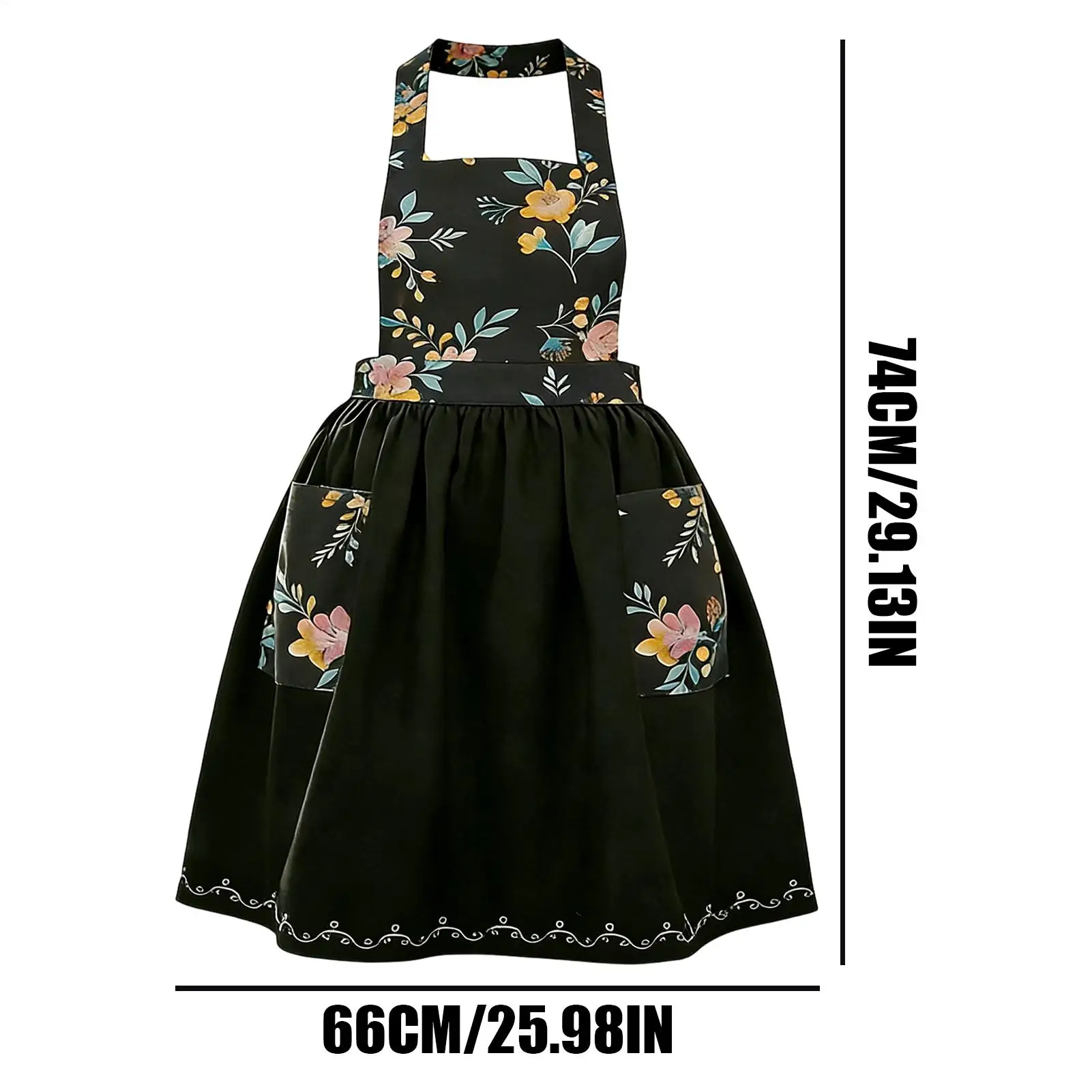Aprons For Cooking Aesthetic Bib With Flower Pattern Chef Apron With Pockets For Chef Dad Christmas Adult Baking Grilling BBQ