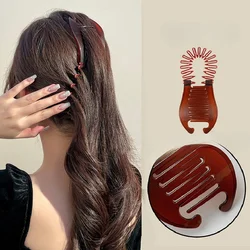 New 2 in 1 Banana Clip Set Fish Clip Coiled Hair Insert Comb Hair Side Comb Beaded Hair Clip Women Invisible Comb Headdress 2025
