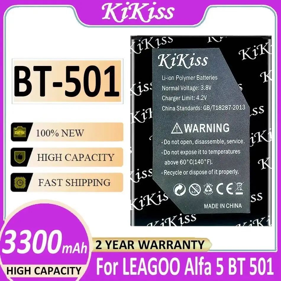 

3300Mah For Leagoo Alfa 5 BT-501 Good Low-Temperature Performance Environmentally Friendly Mobile Phone Battery